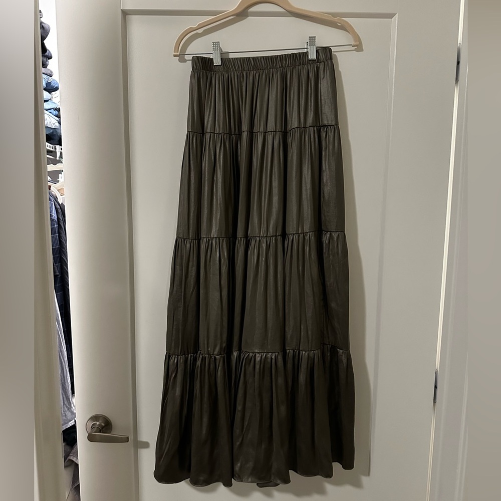 Philosophy mossy grey shimmer skirt